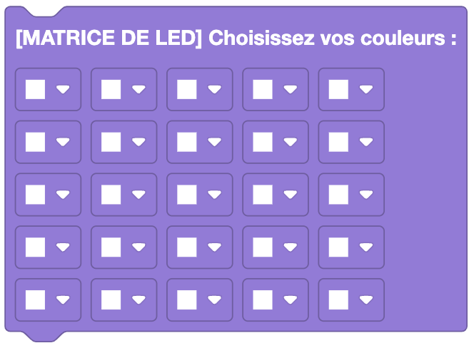 Choose LED matrix colors