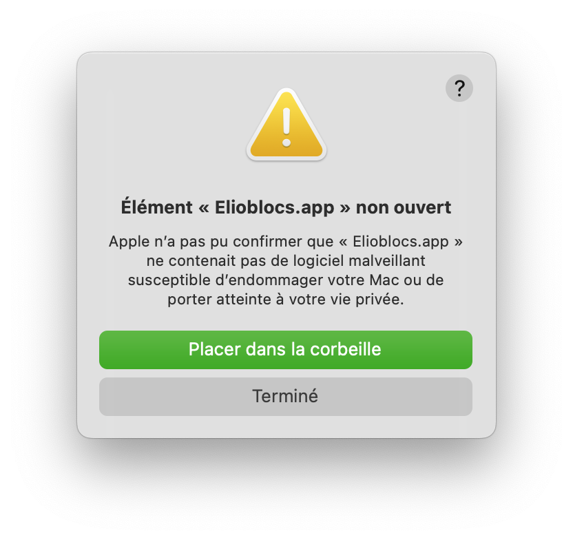 Elioblokkeert macOS-installatie